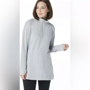 Cuddl Duds Comfortwear Half Zip Pullover SMALL A310292 Gray